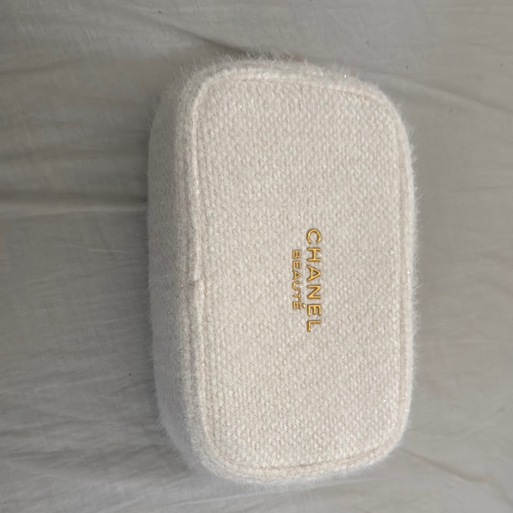 CHANEL Ivory and Gold Cosmetic Case